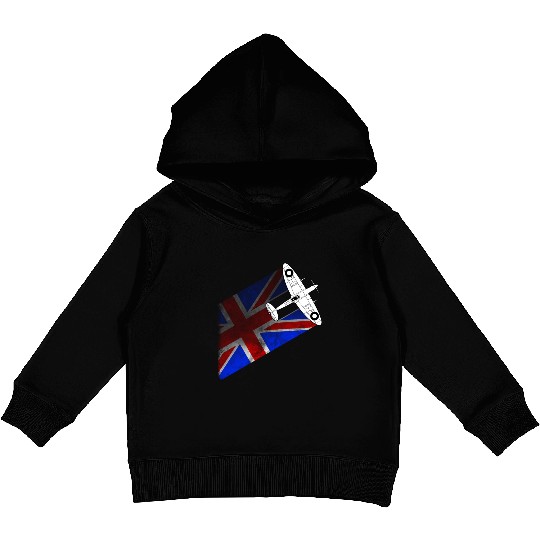 Spitfire UK Flag Mk.1 RAF British WWII Kids Pullover Hoodies