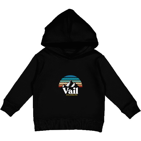 Vail Colorado Usa Ski Resort 1980S Retro Gift Kids Pullover Hoodies