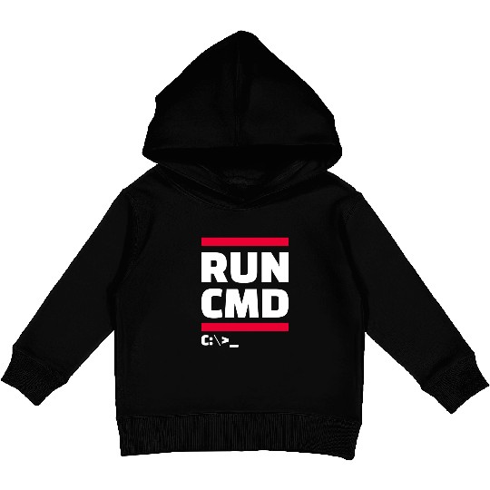 run cmd Kids Pullover Hoodies
