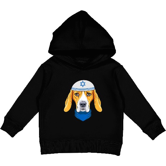 Cute Beagle Hanukkah Funny Dog Lover Jewish Gift Kids Pullover Hoodies