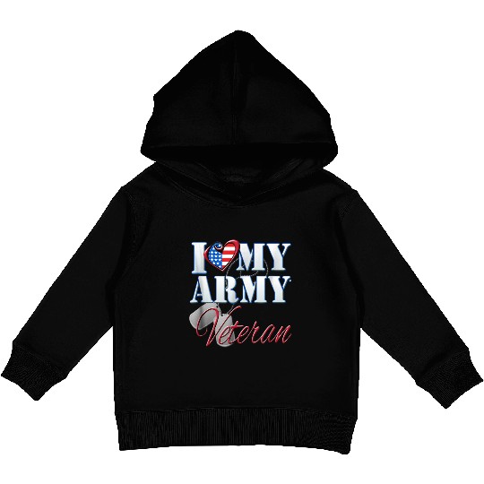 I Love My Army Veteran Patriotic Men Women Kids Pullover Hoodies