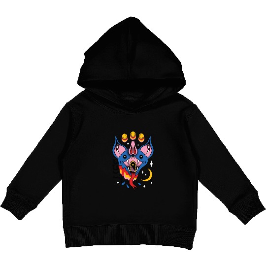 TRIPPY BAT TATTOO SURREAL Kids Pullover Hoodies