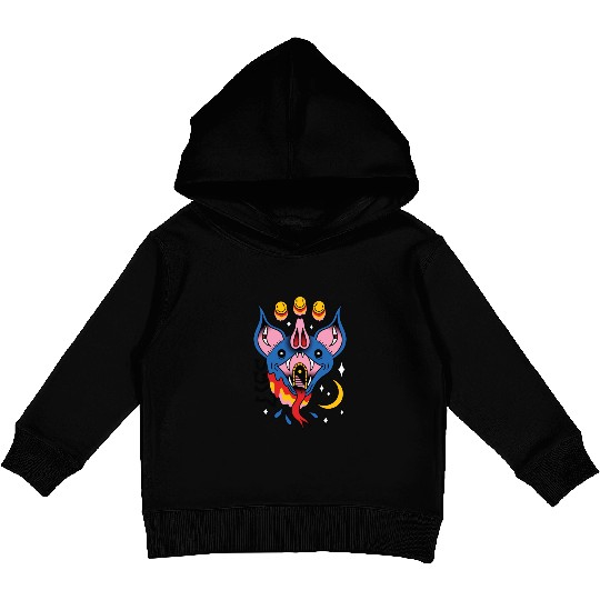 TRIPPY BAT TATTOO SURREAL Kids Pullover Hoodies