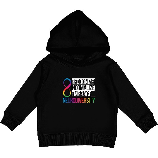 Recognize Normalize Embrace Neurodiversity Autism Kids Pullover Hoodies