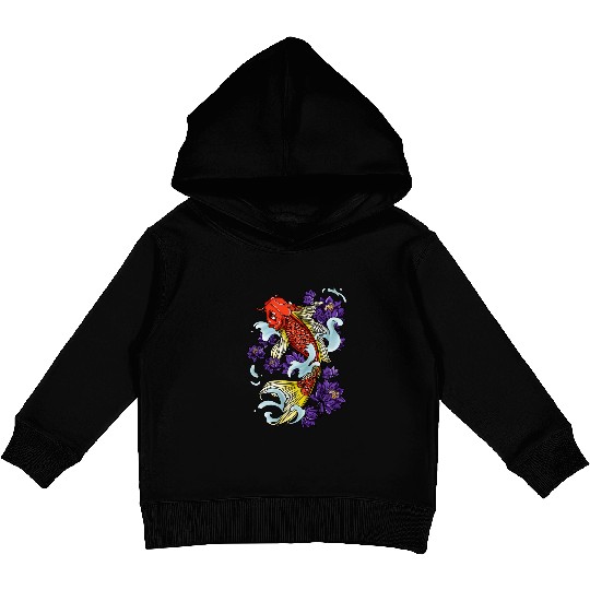 Koi Fish Cool Japanese Tattoo Japan Carp Gift Idea Kids Pullover Hoodies