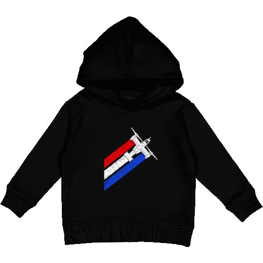 V-22 Osprey Helicopter Red White Blue Contrails Kids Pullover Hoodies