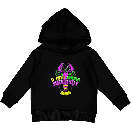 Funny Lobster Mardi Gras Kids Pullover Hoodies
