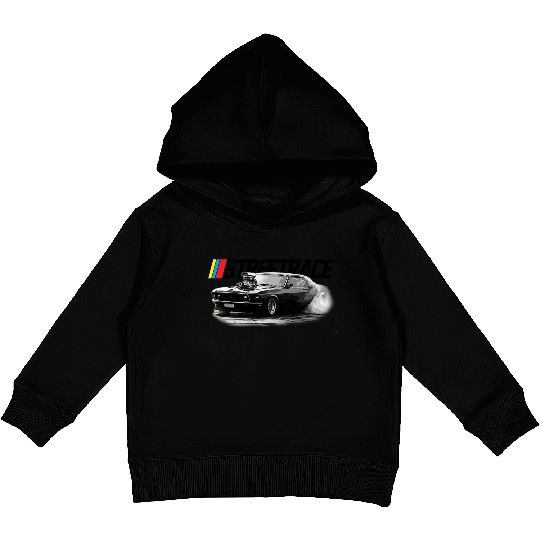STREET RACE Muscle Car Supercharger Turbo Burnout Kids Pullover Hoodies