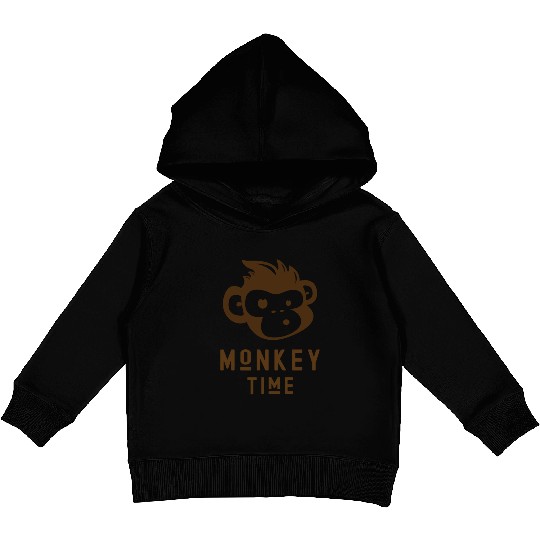 It's Monkey Time Cute Funny Monkey Face Kids Pullover Hoodies
