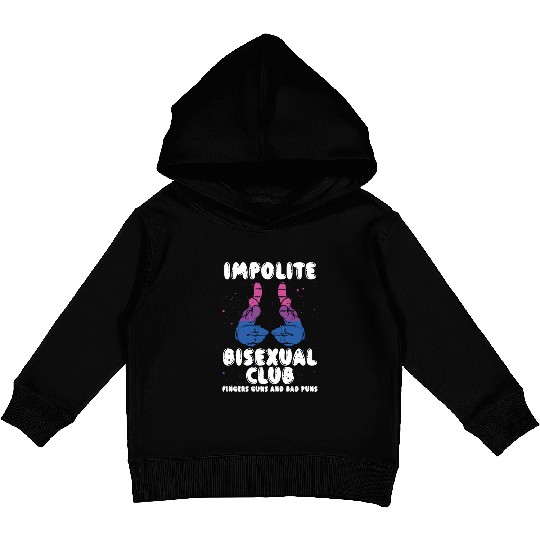Impolite Bisexual Club Funny Bi Pride LGBT Month Kids Pullover Hoodies