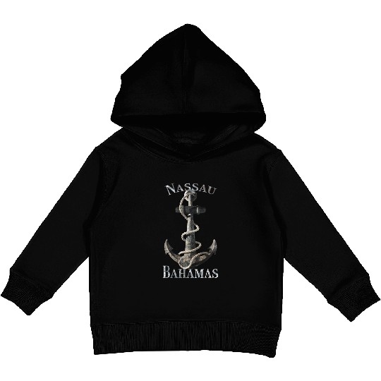 Nassau Bahamas Nautical Anchor Sailing Kids Pullover Hoodies