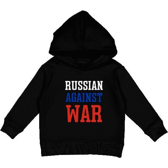 Russian Against war outline Kids Pullover Hoodies