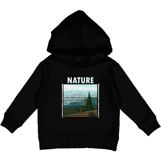 vintage nature forest hiking Kids Pullover Hoodies