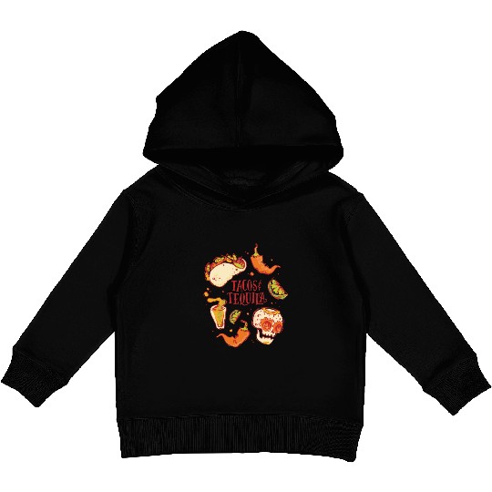 Tacos and Tequila Mexican Fiesta Tacos and Tequila Kids Pullover Hoodies