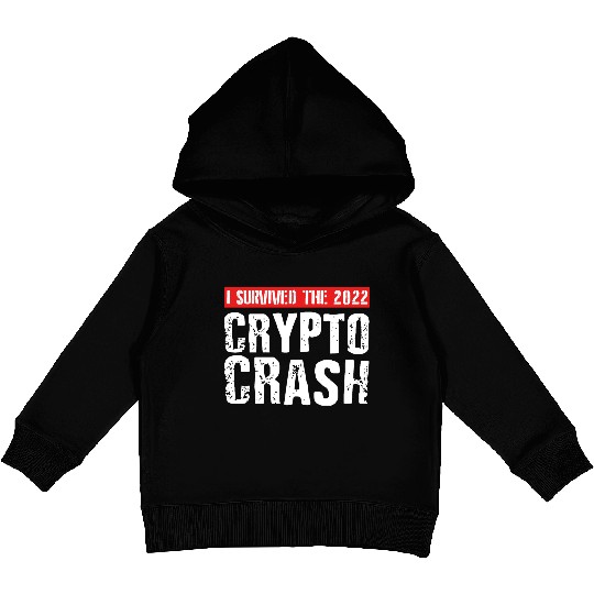 I SURVIVED THE 2022 CRYPTO CRASH RETRO Kids Pullover Hoodies