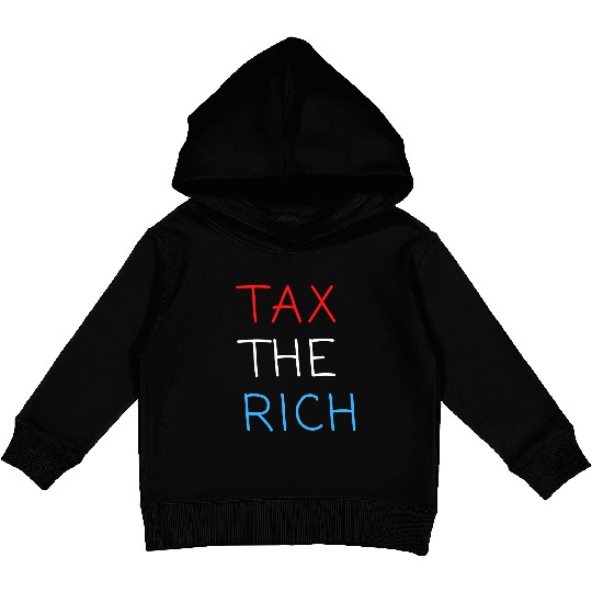 TAX THE RICH (Red, White and Blue letters) Kids Pullover Hoodies