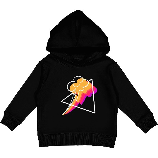 Synthwave Thunderstorm Meteorologist Gift Kids Pullover Hoodies