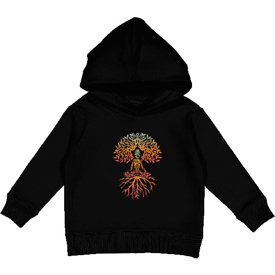 Relax Yoga Time Mandala Meditate Colorful Yoga Kids Pullover Hoodies