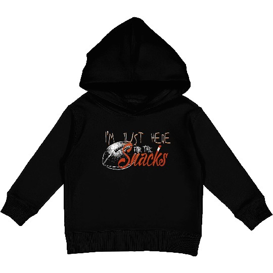 I'm just here for the snacks Kids Pullover Hoodies