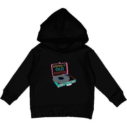 Old School Vinyl Music Lover Kids Pullover Hoodies