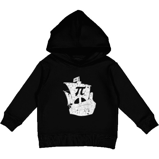 Pi Pirate Ship Math Geek STEM Teacher 3 14 Pi Day Kids Pullover Hoodies