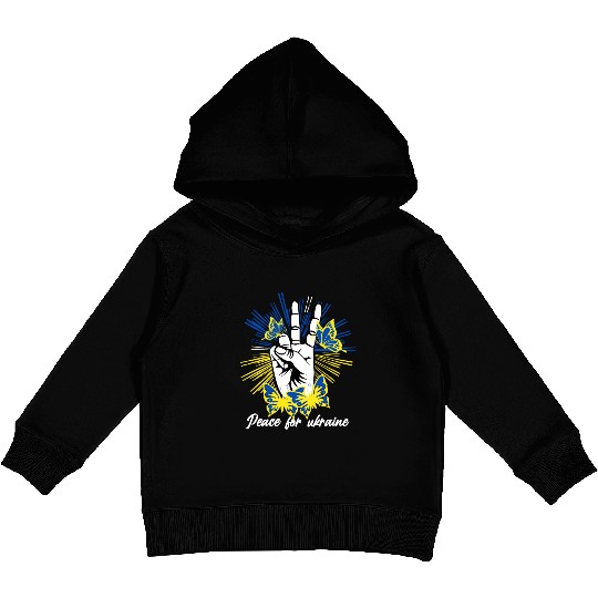 Peace in Ukraine Kids Pullover Hoodies