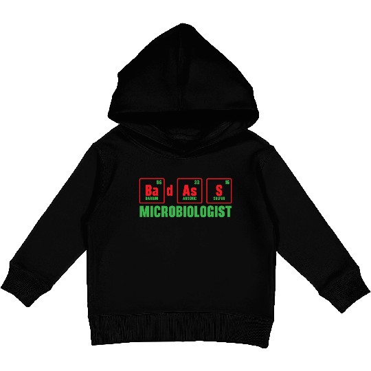 Badass Microbiologist Science Teacher Biology Kids Pullover Hoodies