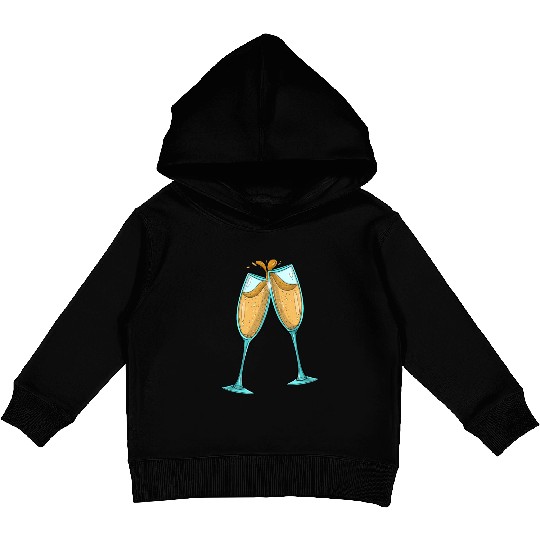 Champagne Glasses / Cheers Kids Pullover Hoodies