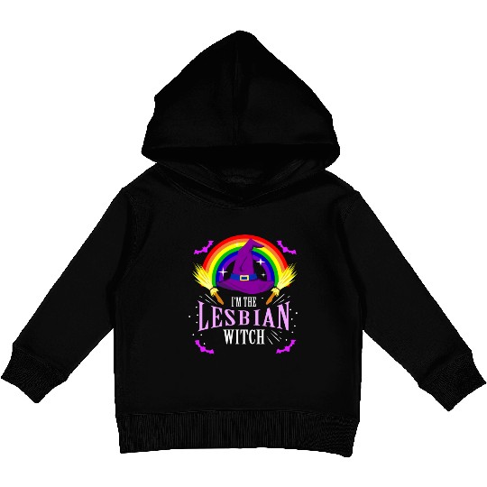 I m The Lesbian Witch For Halloween New Kids Pullover Hoodies