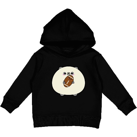 Fantasy football panda cute Kids Pullover Hoodies
