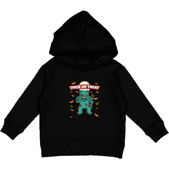 Trick Or Treat Scary Creepy Halloween Monster Kids Pullover Hoodies