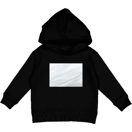 Luxury White Silver Stripes Kids Pullover Hoodies