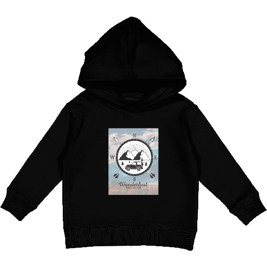 Wanderlust Explore the Wild Adventure Kids Pullover Hoodies