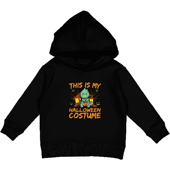 Scary Creepy Animal This Is My Halloween Costume Kids Pullover Hoodies