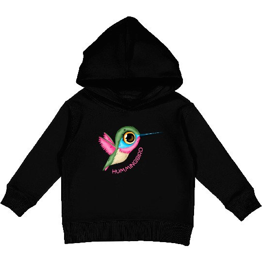 Pink Hummingbird Kids Pullover Hoodies