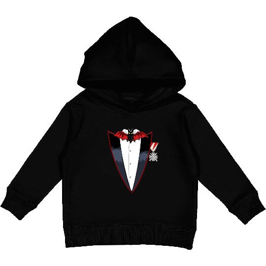 Realistic Dracula Tuxedo Instant Costume Kids Pullover Hoodies