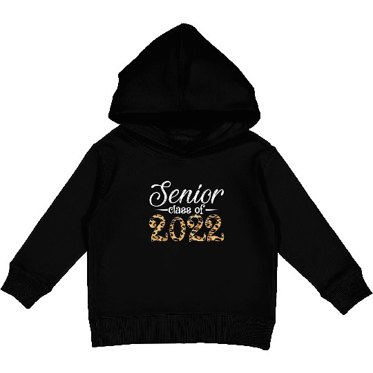 Senior Class Of 2022 Leopard Print Kids Pullover Hoodies