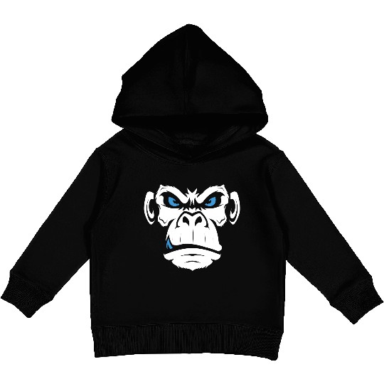 Monkey Head Angry Monkey Face Kids Pullover Hoodies