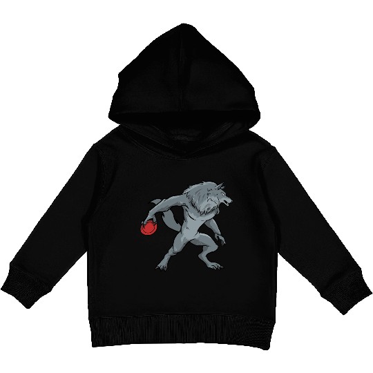 Disc Golf Werewolf Kids Pullover Hoodies