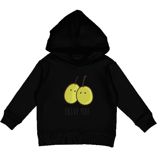 I Love You (Olive You) cute Kids Pullover Hoodies