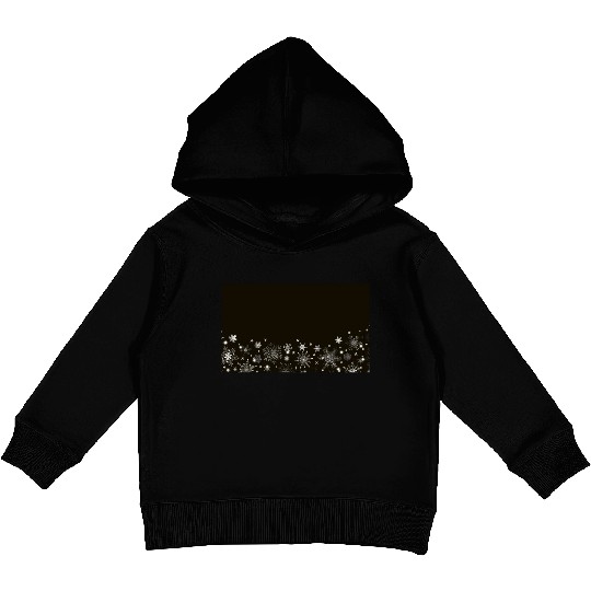 Elegant Black Silver Snowflakes Kids Pullover Hoodies