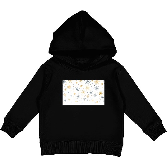 Elegant Snowflakes White Gold Silver Kids Pullover Hoodies
