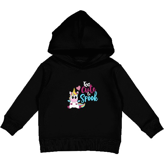 Bat Unicorn - Too cute to spook Kids Pullover Hoodies