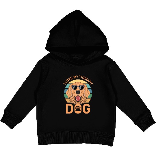 I love my Therapy Dog Kids Pullover Hoodies