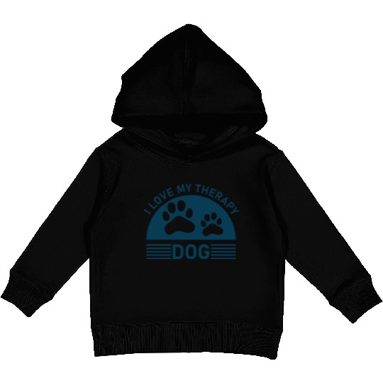 I love my Therapy Dog Kids Pullover Hoodies