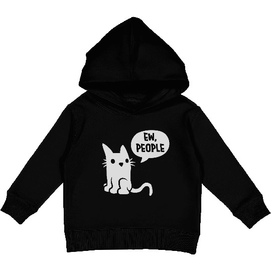 comic cat ew people Kids Pullover Hoodies