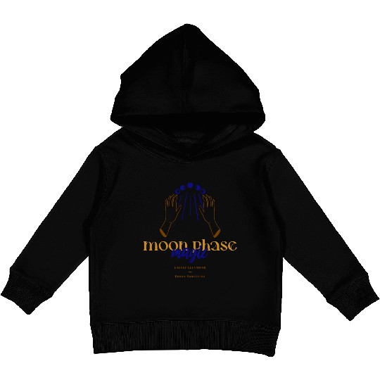 logo creator featuring planet graphics Kids Pullover Hoodies