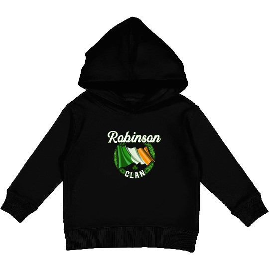 Robinson Surname Irish Last Name Ireland Flag Kids Pullover Hoodies
