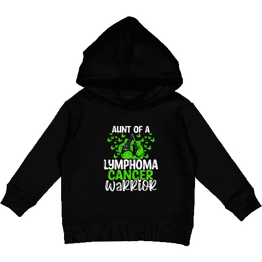 Lymphoma Cancer Awareness Aunt Nephew Niece Kids Pullover Hoodies