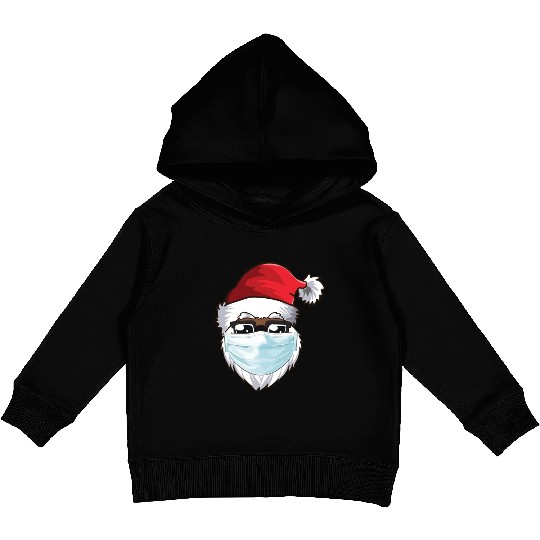 Black African American Christmas 2022 Santa Wearin Kids Pullover Hoodies